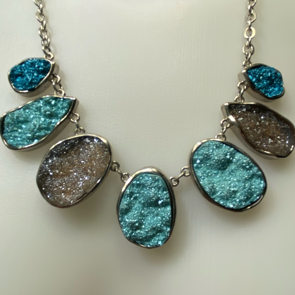 Druzy statement necklace